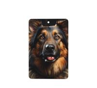 Ambientadores de coche con patrón de pastor alemán, 6 unidades, rectangulares colgantes, tabletas de aromaterapia, ambientadores perfumados para dormitorio y baño