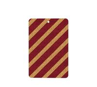 Ambientadores de coche con patrón de rayas en ángulo rojo y dorado, 4 unidades, tarjetas perfumadas colgantes, tarjetas perfumadas para coche, tabletas de aromaterapia