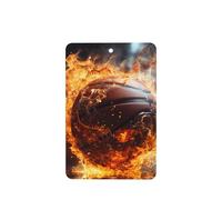 Ambientadores de coche con patrón de salpicaduras de llama de baloncesto en fuego y agua, 6 unidades, tabletas rectangulares de aromaterapia, ambientadores perfumados para dormitorio y baño