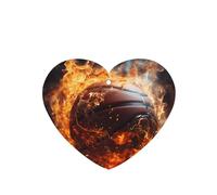 Ambientadores de coche con patrón de salpicaduras de llama de baloncesto en fuego y agua, 6 unidades, en forma de corazón, pastillas de aromaterapia, ambientadores perfumados para dormitorio y baño