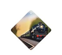 Ambientadores de coche con patrón de tren de carrera, 4 unidades, cuadrados, para colgar en tabletas de aromaterapia, ambientadores perfumados para dormitorio y baño