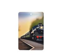 Ambientadores de coche con patrón de tren de carrera, 4 unidades, rectangulares colgantes, tabletas de aromaterapia, ambientadores perfumados para dormitorio y baño