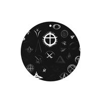 Ambientadores de coche con patrón de universo en blanco y negro, 6 unidades, forma redonda, para colgar, tabletas de aromaterapia, ambientadores perfumados para dormitorio y baño