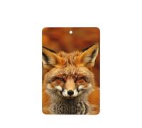 Ambientadores de coche con patrón de zorro entrecerrados 4 piezas rectangulares colgantes de aromaterapia ambientadores perfumados para dormitorio y baño