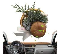 Ambientadores de coche con plantas pequeñas, flores secas, aromaterapia artificial para coche, decoración de interiores con ramas de pino y conos de pino para vehículo