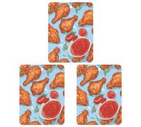 Ambientadores de coche con salsa de pollo frito y tomate, 3 unidades, para colgar, aromas de larga duración, para aromaterapia, tabletas, espejo retrovisor, accesorios interiores