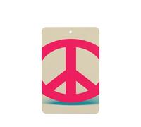 Ambientadores de coche con signo de paz rosa, 4 unidades, tarjetas perfumadas para colgar, tarjetas perfumadas para coche, tabletas de aromaterapia