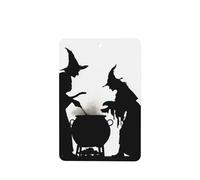 Ambientadores de coche con silueta de bruja de Halloween, 4 unidades, tarjetas perfumadas colgantes, tarjetas perfumadas para coche, tabletas de aromaterapia