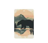 Ambientadores de coche con silueta de oso y montañas, 4 unidades, tarjetas perfumadas colgantes, tarjetas perfumadas para coche, tabletas de aromaterapia