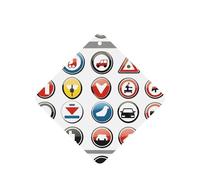 Ambientadores de coche con símbolos de tráfico en patrón E, 6 unidades, tabletas cuadradas de aromaterapia, ambientadores perfumados para dormitorio, baño