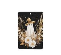Ambientadores de coche con sombrero de bruja fantasma blanco, 4 unidades, tarjetas perfumadas colgantes, tarjetas perfumadas para coche, tabletas de aromaterapia