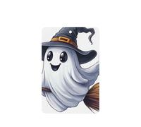 Ambientadores de coche con sombrero de bruja, fantasma, cabalgando, escoba, 4 unidades, tarjetas perfumadas colgantes, tarjetas perfumadas para coche, tabletas de aromaterapia