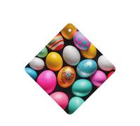 Ambientadores de coche con tarjetas impresas de huevos de Pascua, juego de 6 piezas para colgar, proporciona un aroma duradero para automóvil y hogar