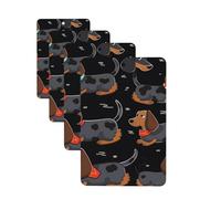 Ambientadores de coche con texto en inglés "I Love My Dog" Dachshunds, 4 piezas, divertidos ambientadores colgantes para coche, lindos y duraderos con aroma a espejo, adornos de decoración para