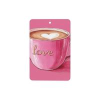 Ambientadores de coche con texto en inglés "Love Love", 4 tarjetas perfumadas para colgar, tarjetas perfumadas para coche, tabletas de aromaterapia