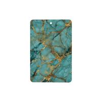 Ambientadores de coche con textura de piedras preciosas turquesas, venas doradas, 4 unidades, tarjetas perfumadas colgantes, tarjetas perfumadas para coche, tabletas de aromaterapia