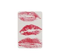 Ambientadores de coche con tres impresiones de labios de tinta roja, 4 tarjetas perfumadas colgantes, tarjetas perfumadas para coche, tabletas de aromaterapia