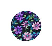 Ambientadores de coche de camelia morada, juego de 4 tarjetas colgantes perfumadas de lavanda para el interior del vehículo, decoración de fragancia impresa de doble cara para el armario del coche y