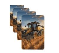 Ambientadores de coche de cosecha de tractor agrícola, 4 piezas, divertidos ambientadores colgantes para coche, lindos y duraderos con aroma de espejo, adornos de decoración para hombres y mujeres