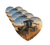 Ambientadores de coche de cosecha de tractor de granja, 4 piezas, divertidos ambientadores colgantes para coche, lindos y duraderos con forma de corazón, adornos de decoración para colgar en espejo