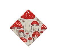 Ambientadores de coche de hongos rojos y blancos, 6 unidades, divertidos ambientadores colgantes de coche, lindos y duraderos con aroma de espejo, adornos de decoración para regalo, accesorios de