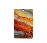 Ambientadores de coche de mármol amarillo naranja con venas doradas, 4 tarjetas perfumadas colgantes, tarjetas perfumadas para coche, tabletas de aromaterapia