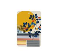 Ambientadores de coche de mediados de siglo, diseño de arcoíris y plantas amarillas, 4 unidades, tarjetas perfumadas colgantes, tarjetas perfumadas para tabletas de aromaterapia de coche