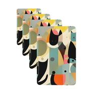 Ambientadores de coche de mediados de siglo, diseño de gato, 4 piezas, divertidos ambientadores colgantes para coche, lindos y duraderos con aroma de espejo, adornos de decoración para hombres y