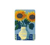 Ambientadores de coche de mediados de siglo, diseño de girasoles en un jarrón, 4 tarjetas perfumadas colgantes, tarjetas perfumadas para tabletas de aromaterapia de coche
