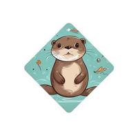 Ambientadores de coche de nutria de dibujos animados, 6 piezas, divertidos ambientadores colgantes de coche, lindos y duraderos con aroma de espejo, adornos de decoración para regalo, accesorios de