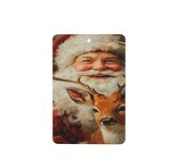 Ambientadores de coche de Papá Noel con ciervo, 4 unidades, tarjetas perfumadas colgantes, tarjetas perfumadas para coche, tabletas de aromaterapia