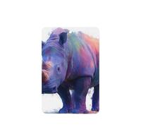 Ambientadores de coche de rinoceronte de animales de la selva, 4 unidades, tarjetas perfumadas colgantes, tarjetas perfumadas para coche, tabletas de aromaterapia