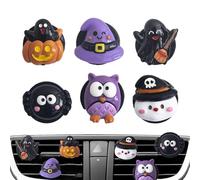 Ambientadores de coche de terror, clip de ventilación de coche fantasma - Decoración de coche, 6 unidades de perfumes para coche de Halloween, pinzas de ventilación, ambientadores, accesorios de coche