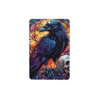 Ambientadores de coche de terror de Halloween de cuervo y calavera, 4 unidades, tarjetas perfumadas para colgar, tarjetas perfumadas para coche, tabletas de aromaterapia