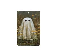Ambientadores de coche Ghost In Field Of Wild Flowers, 4 unidades, tarjetas perfumadas colgantes, tarjetas perfumadas para coche, tabletas de aromaterapia