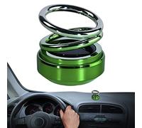 Ambientadores de coche para mujer Ambientador de coche Difusor de perfume giratorio solar Purificador giratorio solar con doble anillo Difusor de aromaterapia de energía Verde