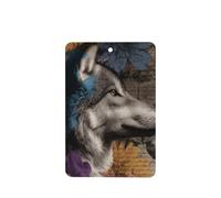 Ambientadores de coche vintage con collage de lobos, 4 unidades, tarjetas perfumadas para colgar, tarjetas perfumadas para coche, tabletas de aromaterapia