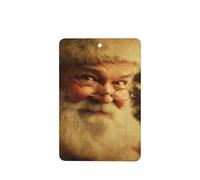 Ambientadores de coche vintage con diseño de Papá Noel sonriente con gafas, 4 tarjetas perfumadas colgantes, tarjetas perfumadas para coche, tabletas de aromaterapia