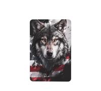 Ambientadores de coche vintage de lobo con bandera americana, 4 unidades, tarjetas perfumadas colgantes, tarjetas perfumadas para coche, tabletas de aromaterapia