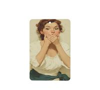 Ambientadores de coche vintage Shocked Woman Humor para coche, 4 unidades, tarjetas perfumadas colgantes, tarjetas perfumadas para coche, tabletas de aromaterapia