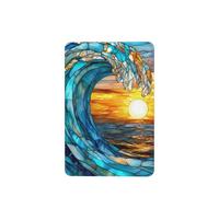 Ambientadores de cristal con diseño de olas del océano, 4 unidades, tarjetas perfumadas colgantes, tarjetas perfumadas para coche, tabletas de aromaterapia