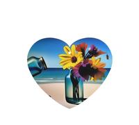 Ambientadores de cristal con forma de corazón para coche, con patrón de flores, 6 unidades, tabletas de aromaterapia para coche, armario, zapatero, elimina olores