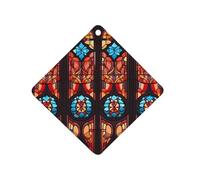 Ambientadores de cristal vintage para coche, diseño de iglesia, accesorios para colgar, 1 unidad
