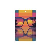 Ambientadores de sol que reflejan una playa tropical para coche, 4 unidades, tarjetas perfumadas colgantes, tarjetas perfumadas para coche, tabletas de aromaterapia