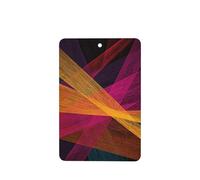 Ambientadores dinámicos abstractos de líneas que se cruzan en color rosa y amarillo, 4 unidades, tarjetas perfumadas colgantes, tarjetas perfumadas para coche, tabletas de aromaterapia