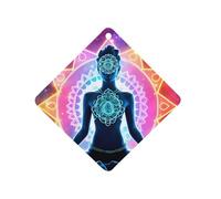 Ambientadores divertidos para yoga, meditación, para coche, decoración colgante, accesorios para colgar, 1 unidad