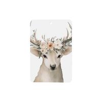 Ambientadores elegantes de reno con corona de flores para coche, 4 tarjetas perfumadas colgantes, tarjetas perfumadas para coche, tabletas de aromaterapia