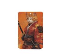 Ambientadores japoneses de gato naranja y espada para coche, 4 unidades, tarjetas perfumadas colgantes, tarjetas perfumadas para tabletas de aromaterapia de coche