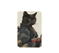 Ambientadores japoneses de gato negro y espada para coche, 4 unidades, tarjetas perfumadas colgantes, tarjetas perfumadas para tabletas de aromaterapia de coche