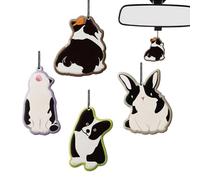 Ambientadores para coche | 4 piezas decoración para espejo retrovisor, duración larga 20+ días forma animal comprimido aromaterapia coche | Para mujeres hombres casa armario armario baño dormitorio